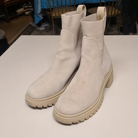 Steve Madden Holley Chunky block heel Chelsea ankle boots size 10 - Picture 2 of 11